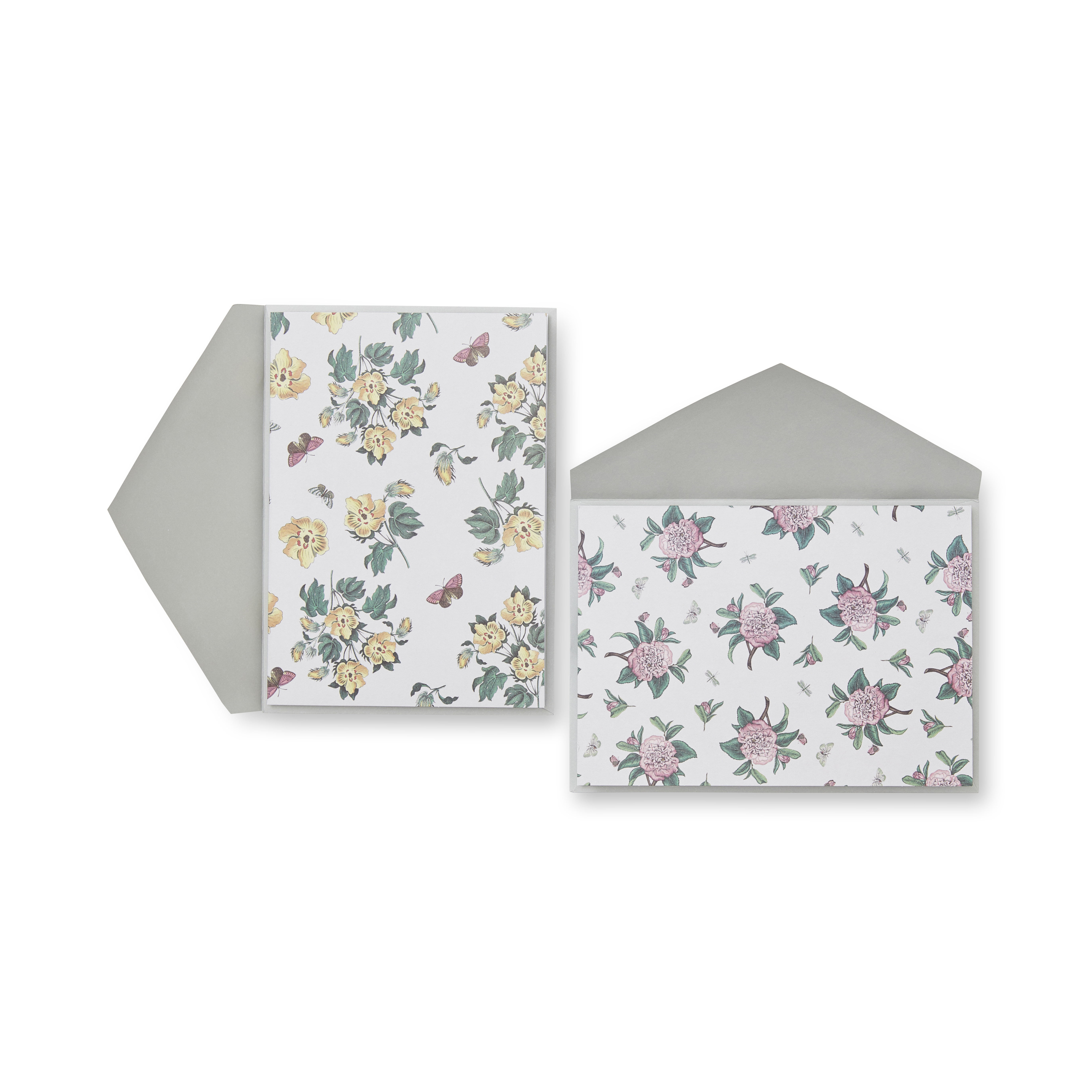 Botanic Garden Camellia & Barbados Cotton Notecards, 10 ct image number null